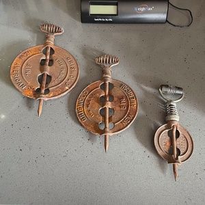 Vintage steel stove dampers